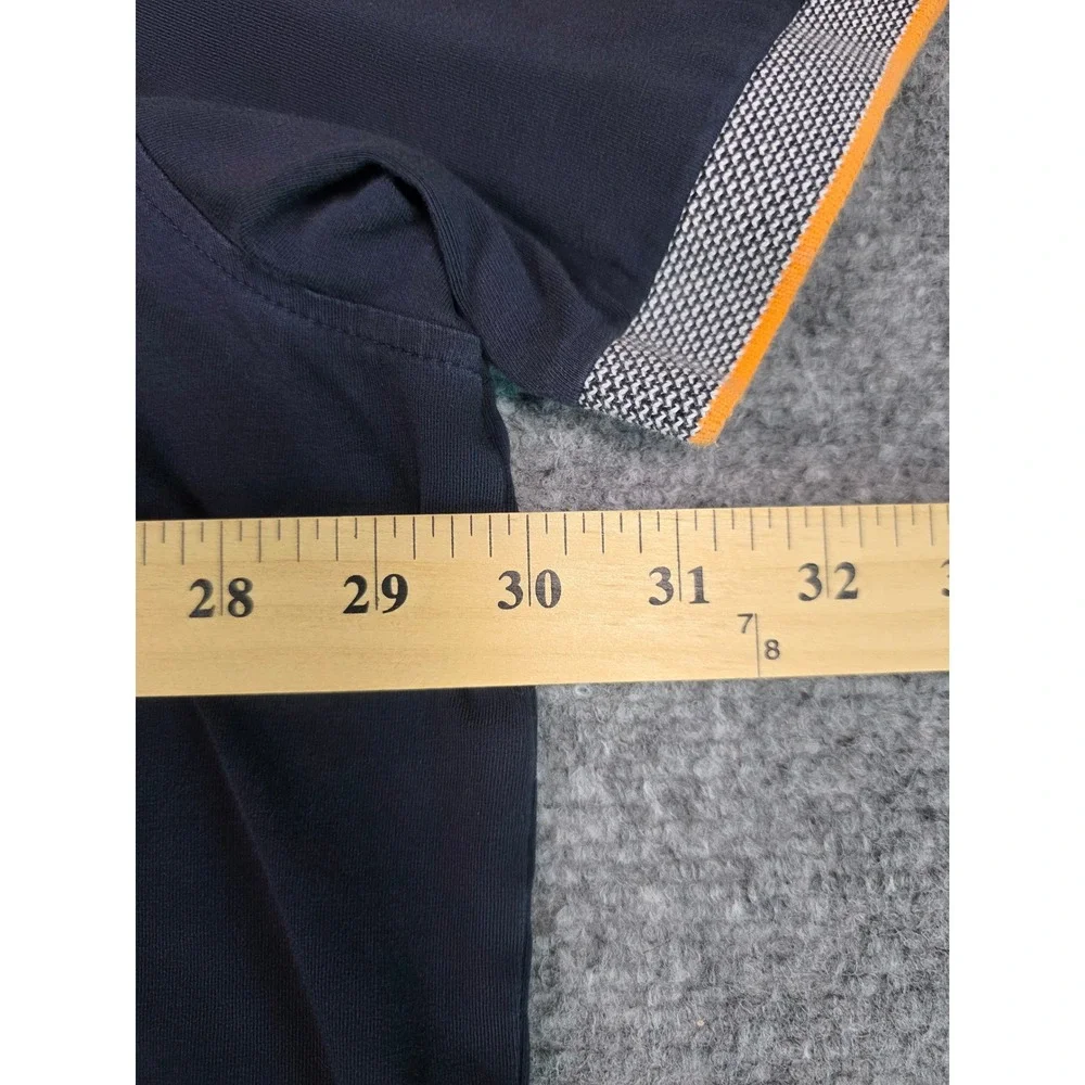 Psycho Bunny Polo Shirt Mens 4XL Navy Blue Pima Cotton Spandex Short Sleeve Logo - Picture 4 of 10